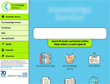 Tablet Screenshot of knowledgenet.ashfordstpeters.nhs.uk